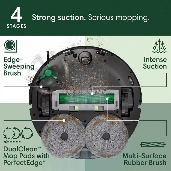Фото - Робот-пилосос миючий iRobot Combo 505+ Black (N185040)